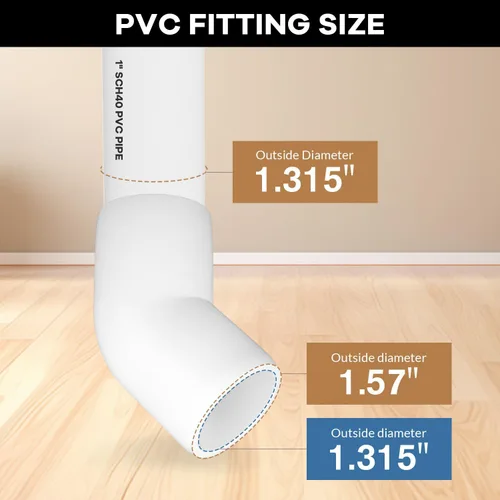 Vista 2 de Paquete de 12 accesorios de codo de 45 grados de PVC de 1 pulgada, conector de tubo de 2 vías de grado para muebles para construcción de estanterías
