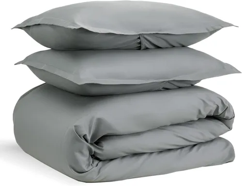 Vista 5 de Sonive Juego de funda de edredón matrimonial/queen, ropa de cama súper suave y transpirable, microfibra de doble cepillado, 3 piezas con cierre