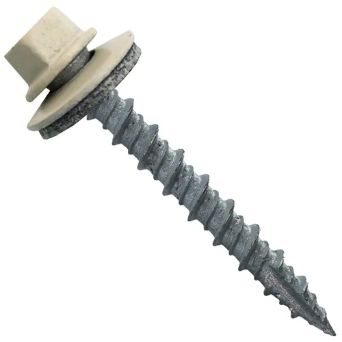 Vista 38 de Tornillos para techos de metal: (250) Tornillos de techo de chapa metálica gris ABC de 10 x 1-1/2" ABC. Tornillos para revestimiento de metal a