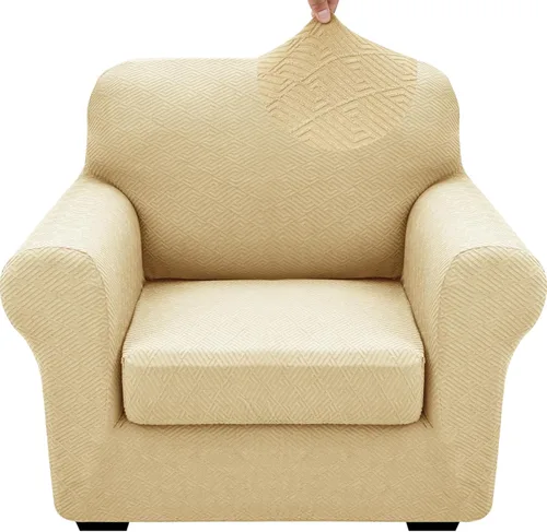 Vista 42 de XINEAGE - Fundas para sofá de 3 piezas, para sofá de 2 cojines extragrandes, funda súper elástica para sofá de 2 asientos, funda universal para sofá