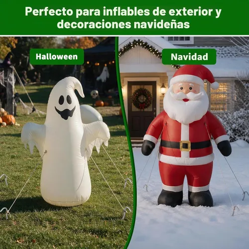 Vista 7 de Estacas de metal resistentes de 9 pulgadas, 8 estacas de lona