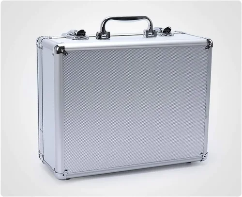 Vista 4 de Caja de herramientas Caja de herramientas Caja de herramientas de aluminio - Estuche de transporte de espuma negra Maletín Caja de herramientas Caja