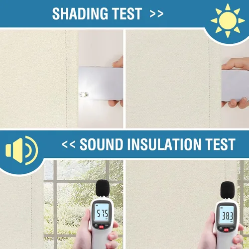 Vista 5 de H.VERSAILTEX Cortinas térmicas 100% opacas con aspecto de lino, cortinas térmicas para sala de estar, cortinas de arpillera texturizadas con ojales