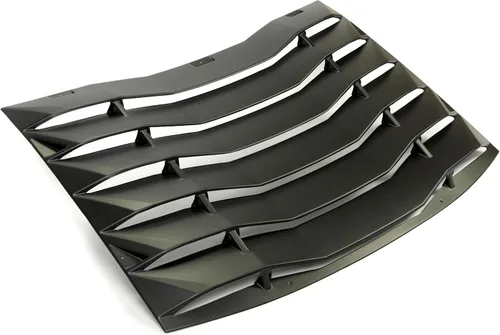 Vista 8 de ECOTRIC Cubierta de rejilla de ventana trasera compatible con Dodge Charger Vent ABS GT Lambo 2011-2023 pintado negro mate
