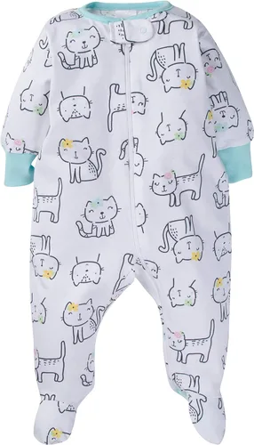 Vista 3 de Onesies Brand Baby Girls 4-Pack Sleep N Play Footies Multi Pack
