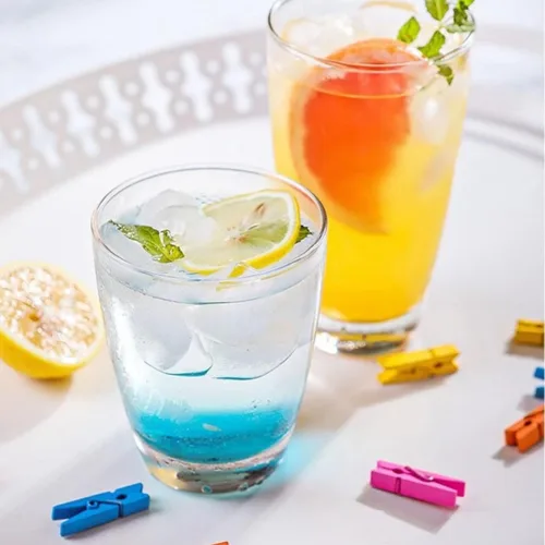 Vista 5 de QAPPDA Vasos de jugo de 7 onzas, juego de 12 vasos apilables para agua, vasos de agua transparentes duraderos para bebidas caseras para refrescos