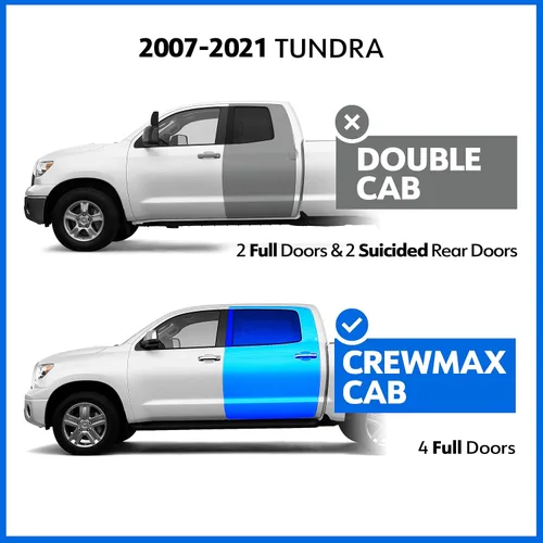 Vista 2 de Tyger Auto LanderX - Estribo compatible con Toyota Tundra 2007-2021 CrewMax TG-LX3T84118 Barras Nerf de riel de paso lateral
