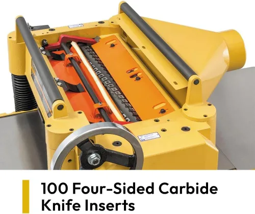 Vista 5 de Powermatic Cepilladora de 20 pulgadas de grosor para carpintería, cabezal de corte de estilo helicoidal con velocidad de alimentación de 4