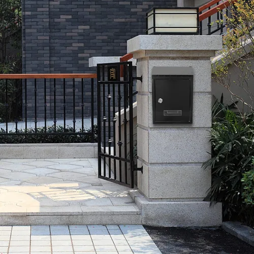 Vista 5 de GANAZONO Buzón de pared bloqueable Buzón de correo al aire libre Buzón de letras del hierro