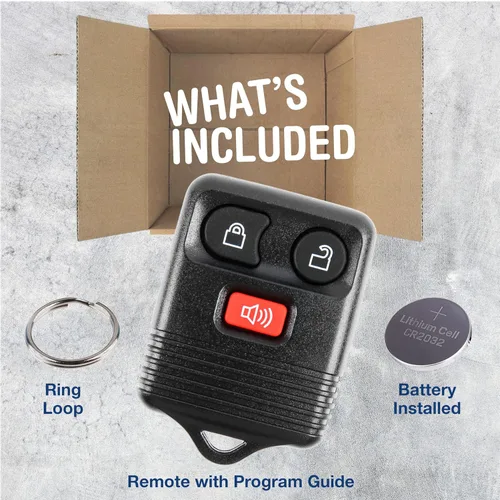 Vista 2 de KeylessOption Llavero de Repuesto de 3 Botones para 2005 2006 2007 2008 2009 2010 2011 2012 2013 2014 2015 Ford F150 Explorer Ranger Mustang Lincoln