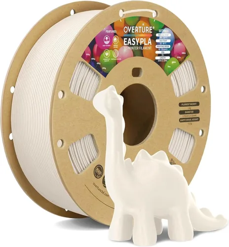 OVERTURE - Filamento de ácido poliláctico (Easy PLA) para impresora 3D de 1.75 mm, bobina de cartón de 2.2 libras, precisión dimensional +/- 0.02
