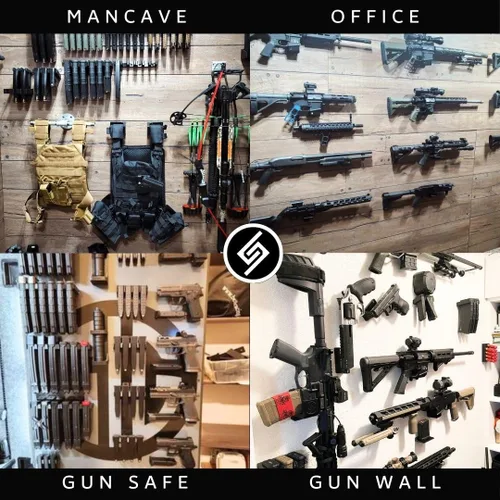 Vista 8 de Spartan Mounts Compatible with Glock Magazines Firearm Accessories, Wall Mount Mag Display for Gun Room, Ammo Storage, Gun Safe Armory Tactical.