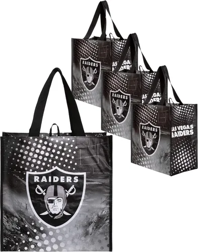 Vista 21 de FOCO - Bolsas de compras reutilizables con logotipo del equipo de la NFL unisex adulto, paquete de cuatro