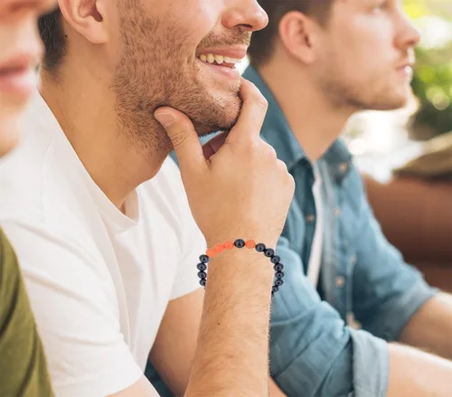 Vista 4 de Football Collection Beaded Bracelet, Natural Stone Bracelets, Handmade Gifts for Men Women