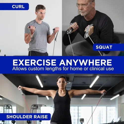 Vista 7 de THERABAND Latex Resistance Tubing, Red, Medium Level 2, 100 ft Roll, Professional Grade Resistance Band for Exercise, Upper and Lower Body Workouts