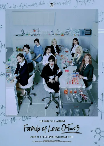 Vista 3 de Twice (3 GIFT) Formula of Love Random ver. Album+Folded Poste(Random)+Extra Photocard+Premium 3D Mask