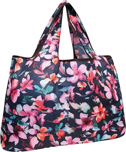 Vista 14 de allydrew Bolsas de comestibles reutilizables de nylon plegables grandes, ballenas azules
