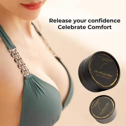 Vista 2 de Cubiertas para pezones para mujer, almohadillas adhesivas de silicona ultrafina, reutilizables, impermeables, pétalos pegajosos