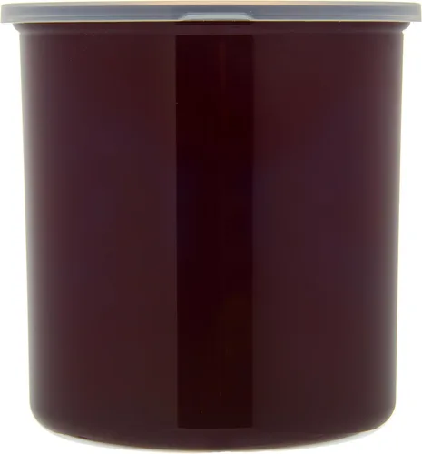 Vista 2 de Recipientes Carlisle de color liso, de forma redonda, con tapas, capacidad de 1,2–4 cuarto de galón, Marrón, 1