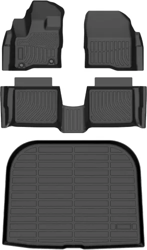 Vista 78 de HAFIDI® - Tapetes para auto con almacenamiento debajo del asiento, para todo clima, antideslizantes, de elastómero termoplástico, para la primera