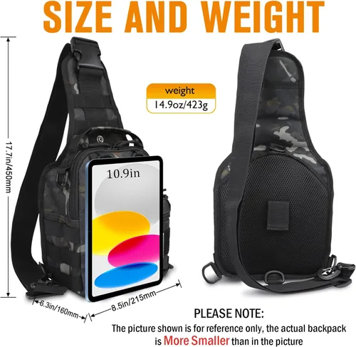 Vista 2 de Dovesun Mochila Pequeña de Pesca, Mochila Bandolera Impermeable para Pesca con Mosca con Cajas de Aparejos