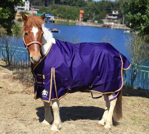 Vista 2 de T TEKE Mantas clásicas para caballos de participación, 600D, impermeables, transpirables y con relleno de 7.05oz