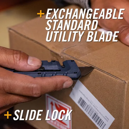 Vista 2 de Gerber Gear Prybrid, Cuchillo de caja retráctil, Cuchillo utilitario resistente con palanca, abridor de botellas y pelacables - Navaja multiusos