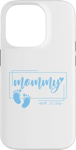 Vista 17 de Mommy Est 2026 Pregnancy Announcement Baby Boy Reveal Case for iPhone 17