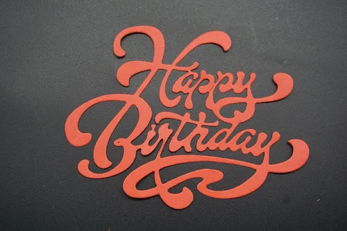 Vista 5 de Troqueles de corte de letras curvadas de cumpleaños para hacer tarjetas, troqueles de feliz cumpleaños, palabras de cumpleaños, marco de troqueles