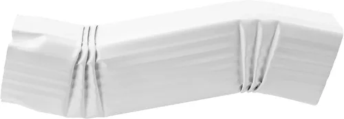 Vista 7 de Codo de bajante de canalón en forma de S Estilo B (compensación = 3) Codos en zig zag 2" x 3" Aluminio Blanco