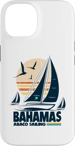Vista 4 de Abaco Sloop Sailing Bahamas Regatta Sailboat Bahamian Flag Case for iPhone 16