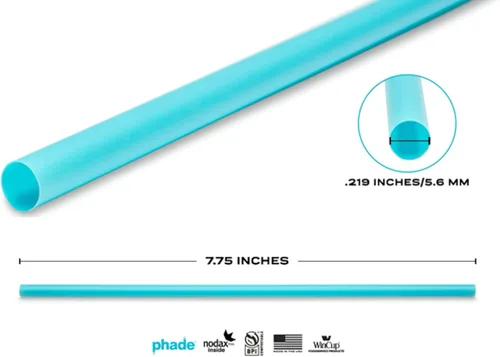 Vista 4 de phade Pajitas para beber jumbo ecológicas de 7.75 pulgadas, sin envolver, 600 unidades, biodegradables marinos sostenibles, compostables, 1 paquete