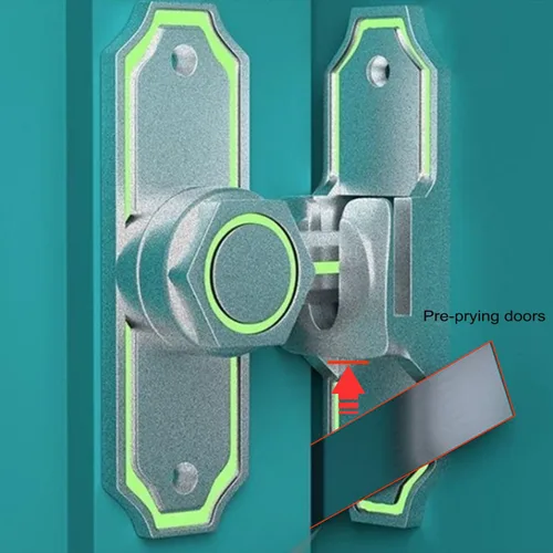 Vista 7 de 2 pestillos luminosos de granero de aleación de zinc de 90 grados para puerta abatible de seguridad resistente para el hogar, cobertizo, puertas