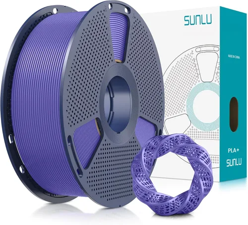 Vista 30 de SUNLU - Filamento PLA Plus 1.75mm Negro 1KG, Filamento para impresora 3D enrollado cuidadosamente 1.75mm, PLA+ 1000g, precisión dimensional de +