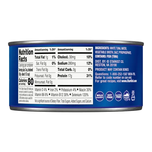 Vista 2 de StarKist Atún Blanco Albacore en Trozos en Agua, 12 Oz, Paquete de 12