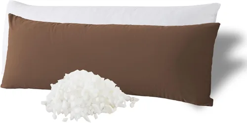 Vista 14 de WhatsBedding Almohada corporal de espuma viscoelástica con funda de algodón transpirable con cremallera, almohada de cuerpo completo para adultos