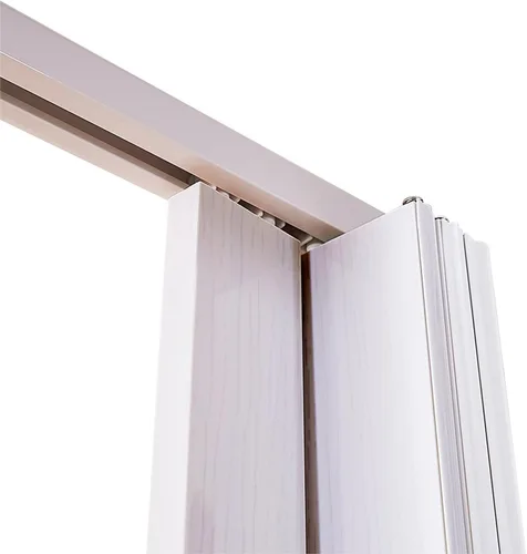 Vista 7 de Puertas de acordeón blancas portátiles de 32 x 80 pulgadas para armario, puerta plegable recortable de PVC de doble capa, puertas plegables Blanco