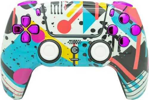 Vista 11 de Custom Wireless Controller Compatible with PS5 - Multiple Designs Available (Abstract Fusion)