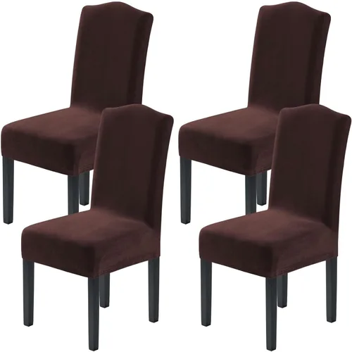 Vista 42 de H.VERSAILTEX - Fundas de terciopelo para sillas de comedor, juego de 2 fundas elásticas para sillas de comedor, fundas protectoras para sillas