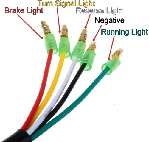 Vista 7 de 20 LED Camión Remolque luz trasera luz de señal de giro, Lámpara trasera de luz de stop luz de reversa, 3 W 12 V rojo-amber-blanco impermeable