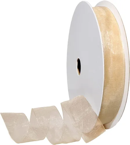 Vista 70 de Morex Ribbon 91803/100-609 Cinta de nailon Organdy, 5/8 pulgadas por 100 yardas, color rojo