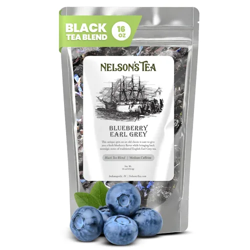 Vista 20 de Nelson's Tea - Un retrato de Earl Grey - Té negro de hojas sueltas - Té negro, pétalos de aciano, sabor bergamota - 2 oz.
