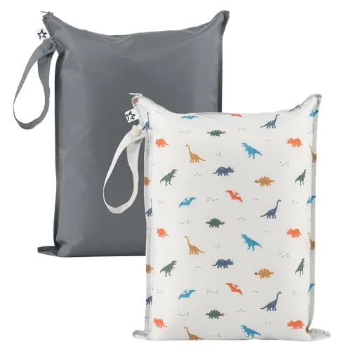 Vista 13 de Tiny Twinkle Bolsas húmedas a prueba de desorden 1 paquete de bolsas húmedas reutilizables impermeables para trajes de baño Ropa de bebé Bolsa