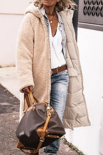 Vista 9 de PRETTYGARDEN Ropa de moda de invierno 2025 para mujer, abrigos largos de forro polar de lana de oveja de gran