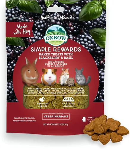 Vista 19 de Oxbow Simple Rewards Golosinas Horneadas de Pimiento Morrón, Golosinas de Conejo y Conejillo de Indias Hechas con Heno Timothy, Aperitivo Saludable