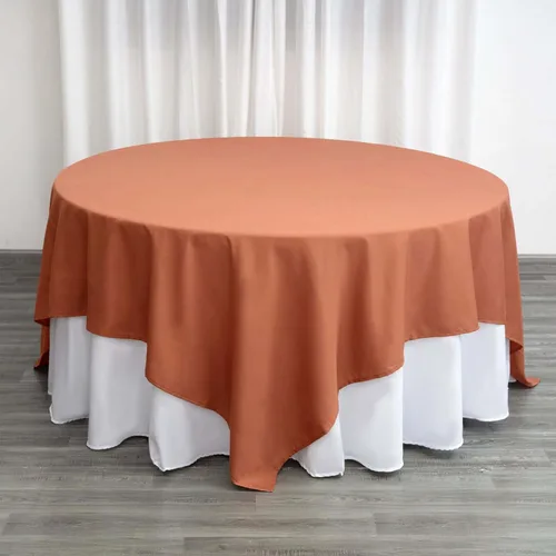 Vista 217 de Efavormart - Mantel redondo de poliéster para banquetes de boda, 90 pulgadas, color marfil