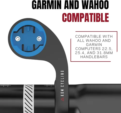 Vista 4 de KOM Cycling Wahoo Elemnt & Elemnt - Soporte de manillar delantero atornillado de soporte de bicicleta diseñado para Wahoo Elemnt & Elemnt Bolt &