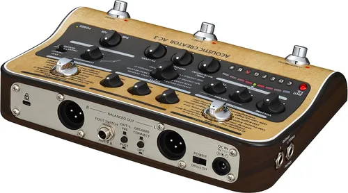 Vista 4 de Zoom AC-3 Creador acústico, DI acústico con restauración de tonos, modelado acústico, 9 efectos, compresión, sintonizador, reverberación