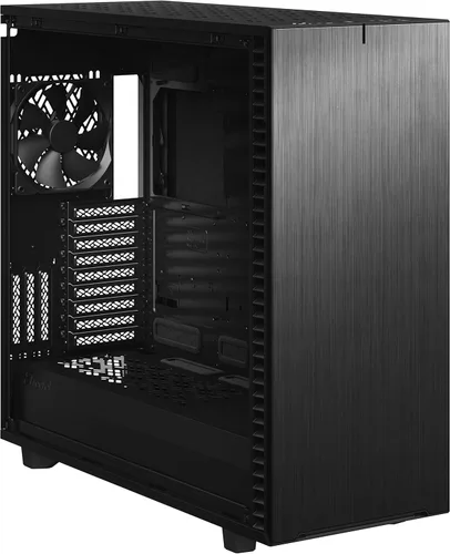 Vista 14 de Fractal Design Define 7 XL Negro de aluminio / acero cepillado sólido E-ATX Carcasa de computador de torre completa modular silenciosa