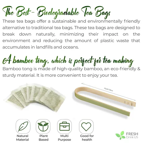 Vista 100 de FreshDrinkUS, 135 bolsas de té de jengibre y cúrcuma premium, ingredientes 100% naturales, mezcla hecha a mano de té de hierbas de cúrcuma